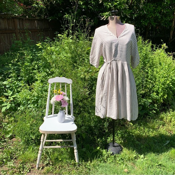 MODASPIA French Stripe Linen Dress - Picture 13 of 14